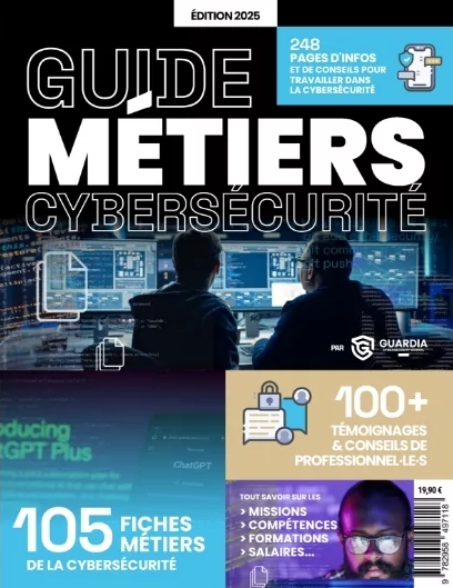 Couverture du guide des métiers de la cybersécurité