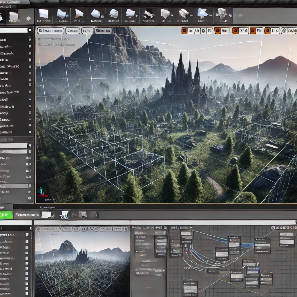 environnement 3d en cours-de creation avec unreal engine